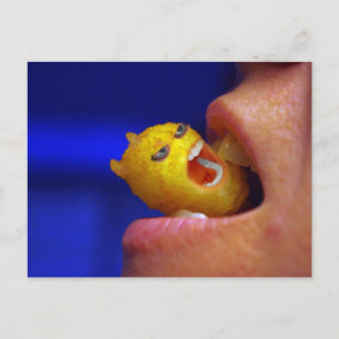 Biting Mini Potato Postcard
