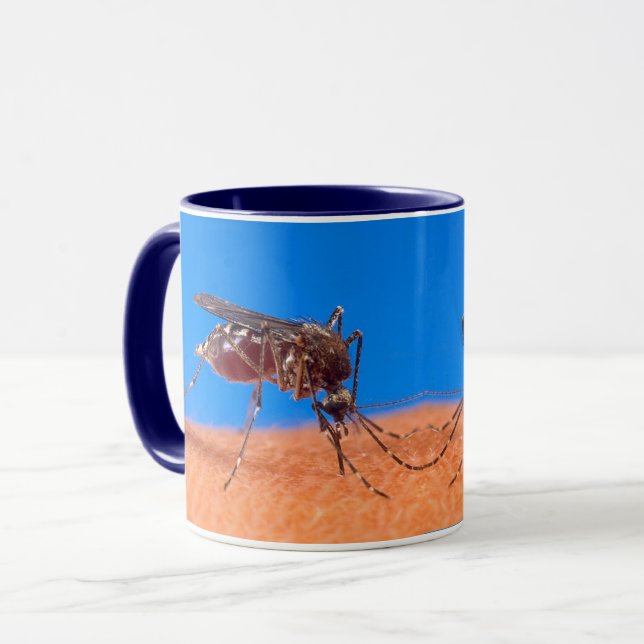 Biting Mosquito Bloodsucking Insect Photo Mug (Front Left)