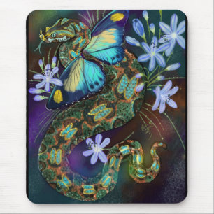 Bitis Nasicornis Butterfly Viper Art Mouse Pad