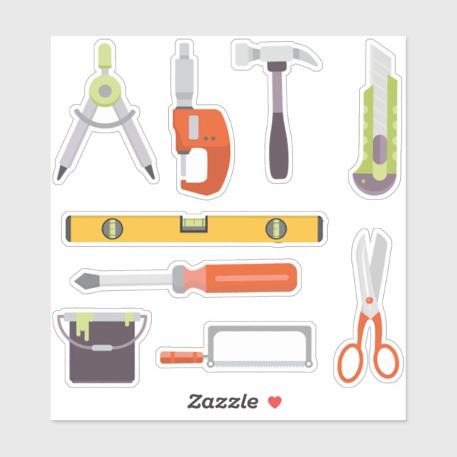 Bitraf – klistremerkeark verktøy sticker (Sheet)