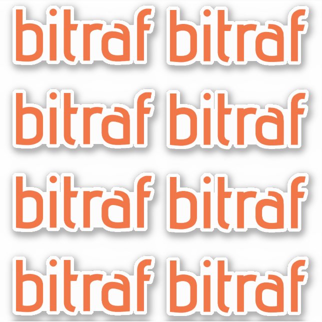 Bitraf – klistremerker enkel logo sticker (Front)
