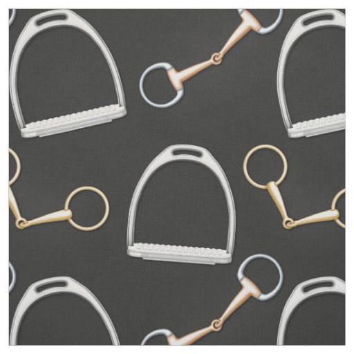 Bits and Stirrups Equestrian (large scale) Fabric