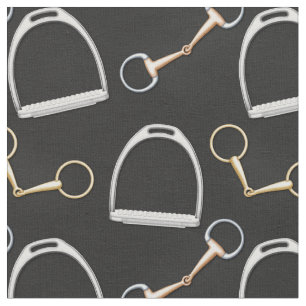 Bits and Stirrups Equestrian (small scale) Fabric