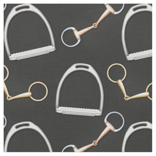 Bits and Stirrups Equestrian (small scale) Fabric