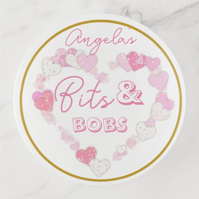Bits & Bobs Personalised Trinket Tray (Front)