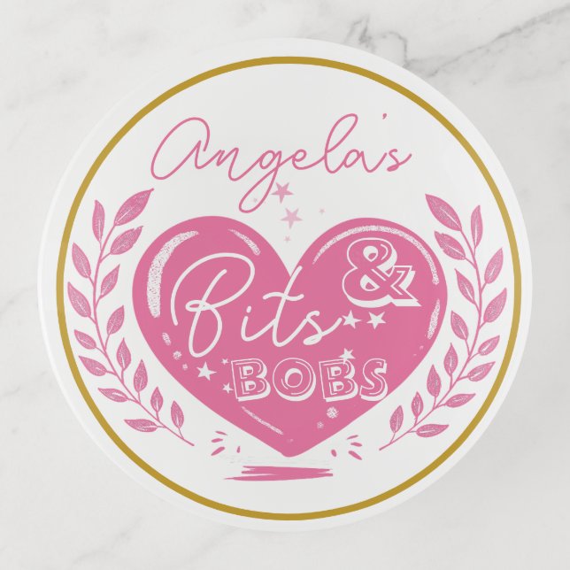 Bits & Bobs Personalised Trinket Tray (Front)