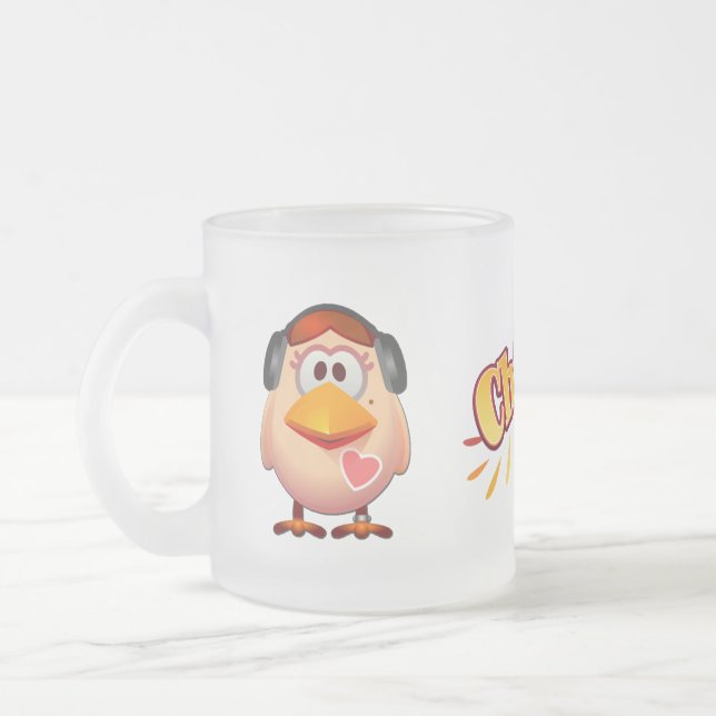 Bitsy Frosted Glass Mug (Left)