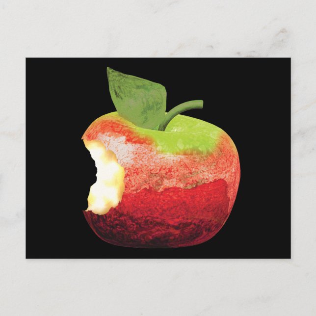 Bitten Apple Postcard (Front)