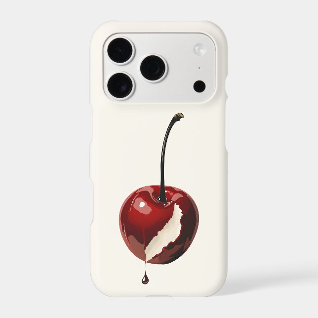 Bitten Cherry iPhone Case | BiteMeCherryCase Signa (Back)