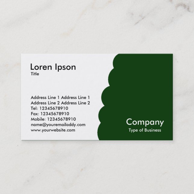 Bitten - Dark green Business Card (Front)
