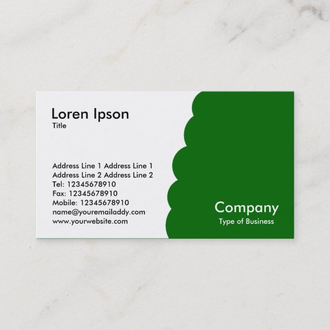 Bitten - Grass Green Business Card (Front)