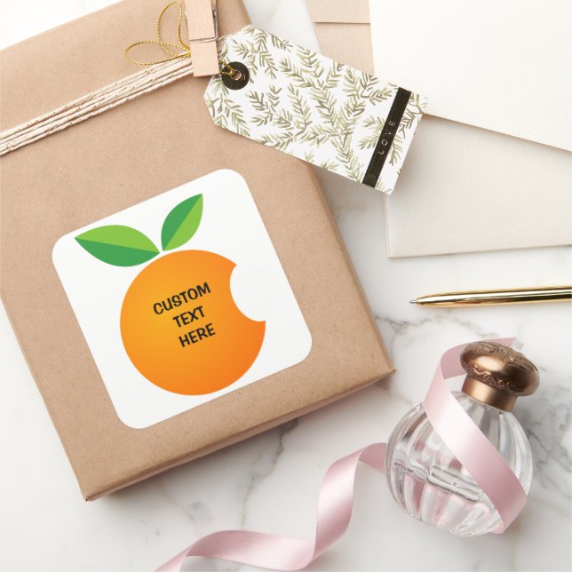 Bitten orange fruit stickers (Gifting)