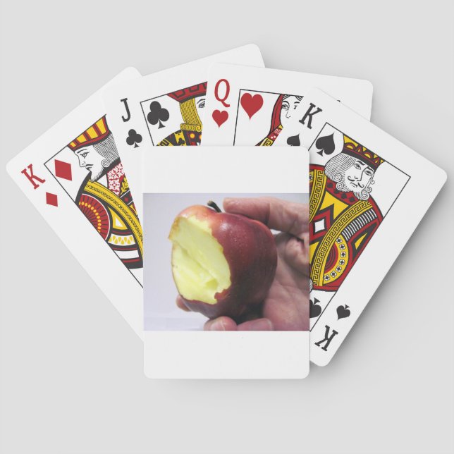 Bitten Red Apple Poker Cards (Back)