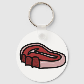Bitten Steak Meat Beef Keychain