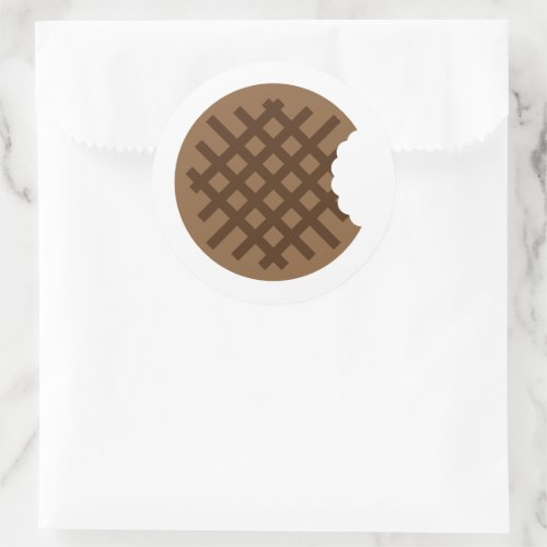 Bitten waffle cookie stickers