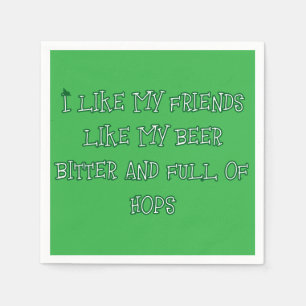 Bitter Beer Wanted Here Napkins