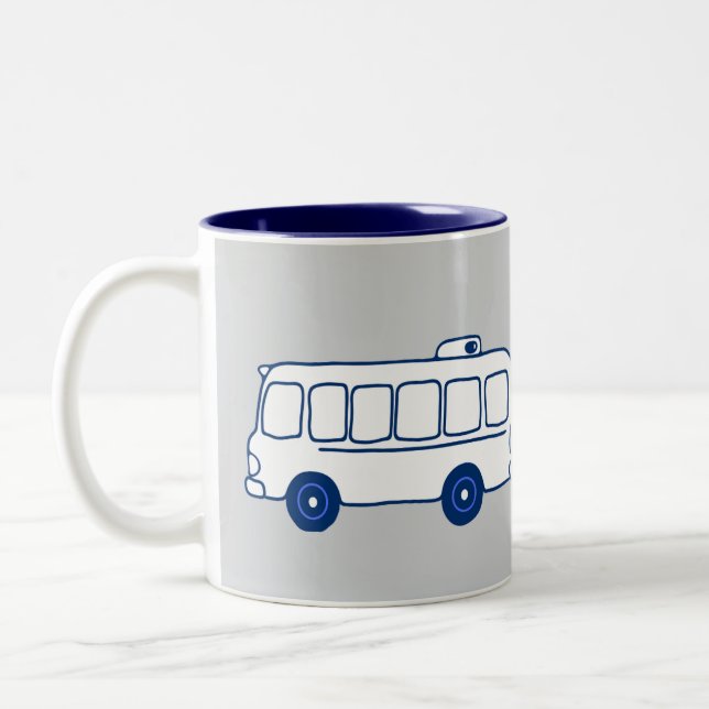 Bitter Bus On the Way to the Pity Party Two-Tone Coffee Mug (Left)