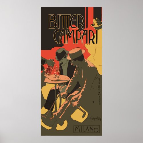 Bitter Campari by Adolfo Hohenstein Poster