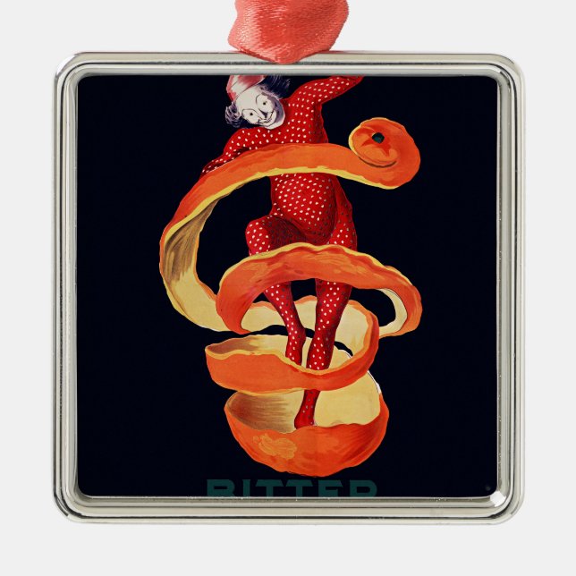 Bitter Campari by Cappiello Metal Ornament (Front)