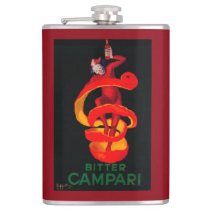 Bitter Campari Vintage PosterEurope Flask