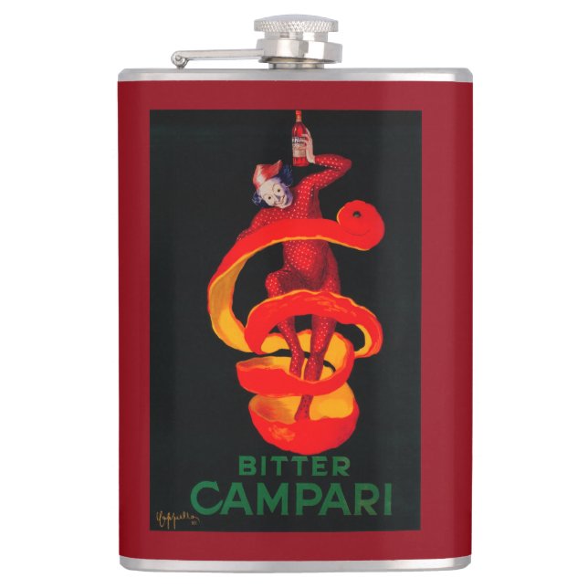 Bitter Campari Vintage PosterEurope Flask (Front)