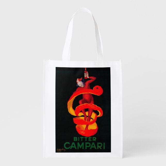 Bitter Campari Vintage PosterEurope Reusable Grocery Bag (Front)