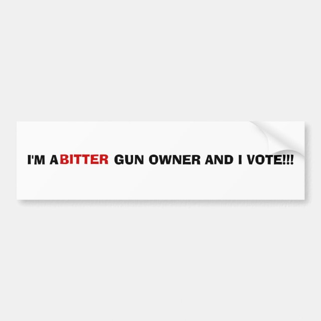 BITTER GUN OWNER BUMPER STICKER (Front)