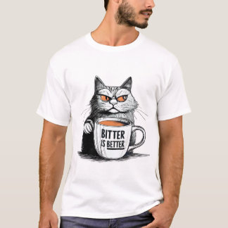 Bitter Is Better – Bold Coffee Lover Quote Design T-Shirt