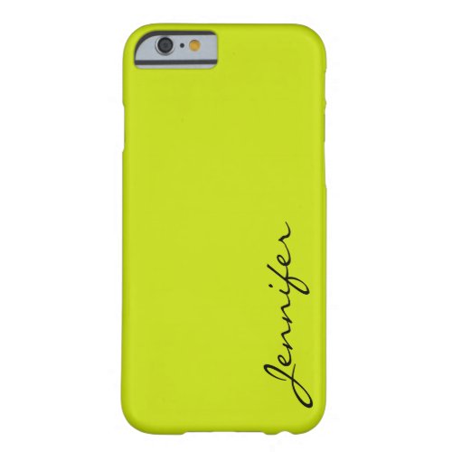 Bitter lemon color background barely there iPhone 6 case