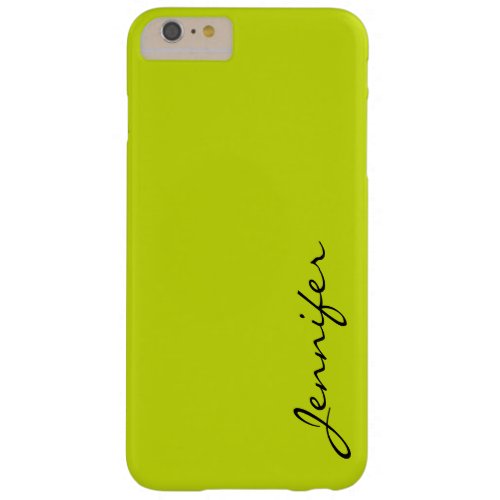 Bitter lemon color background barely there iPhone 6 plus case