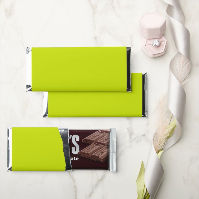 Bitter lemon  (solid color)  hershey bar favors (Front)