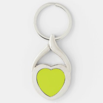 Bitter Lemon  (solid Color)  Keychain by MimsArt at Zazzle