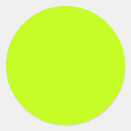 Bitter lime solid color  classic round sticker
