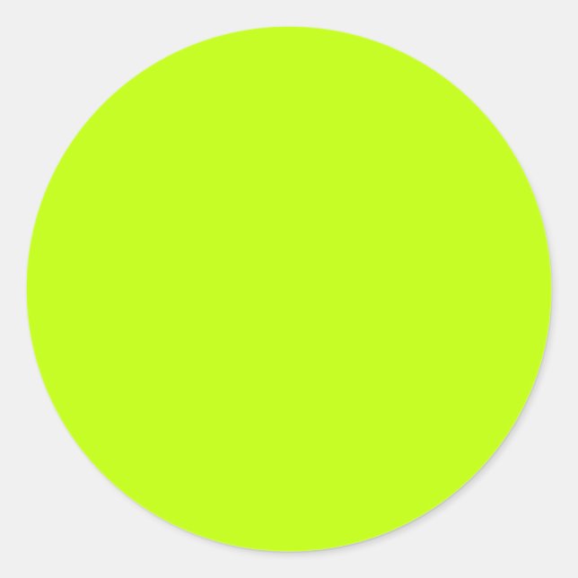 Bitter lime (solid color)  classic round sticker (Front)