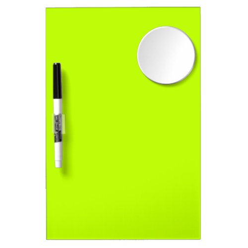 Bitter lime solid color  dry erase board with mirror