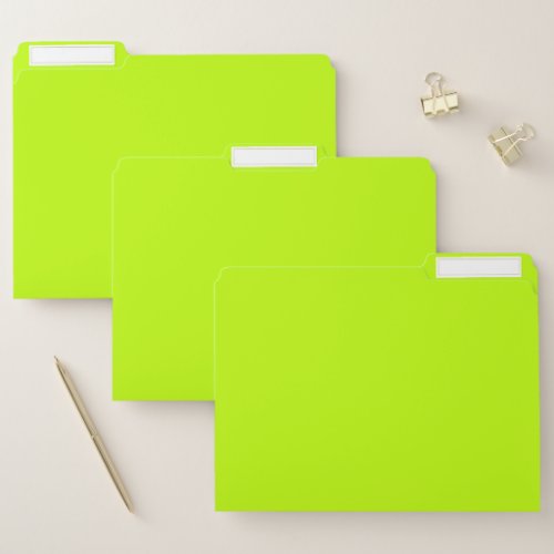 Bitter lime solid color  file folder