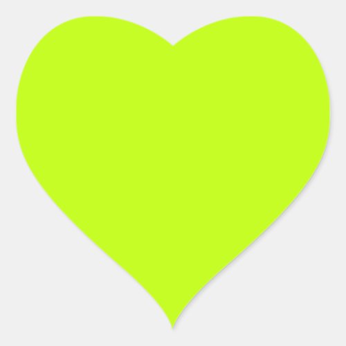 Bitter lime solid color  heart sticker