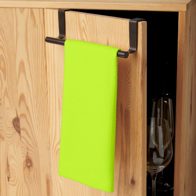 Bitter lime (solid color)  kitchen towel (Thirds Fold)