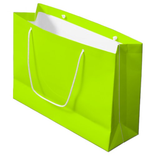 Bitter lime solid color  large gift bag