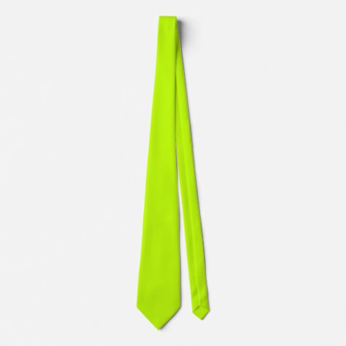 Bitter lime solid color  neck tie