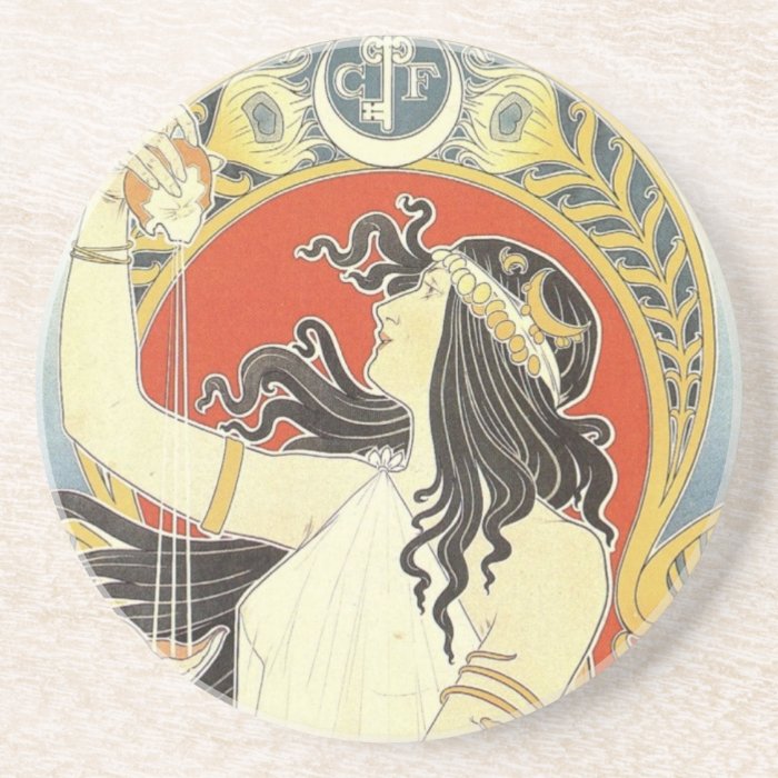 Bitter Oriental art nouveau Coasters