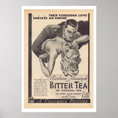 Bitter Tea of General Yen movie Barbara Stanwyck Poster