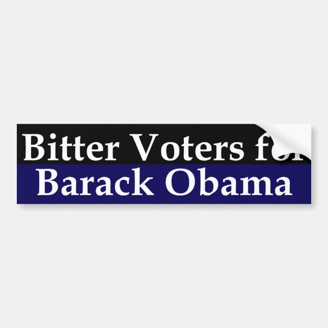 Bitter Voters for Barack Obama Bumper Sticker (Front)