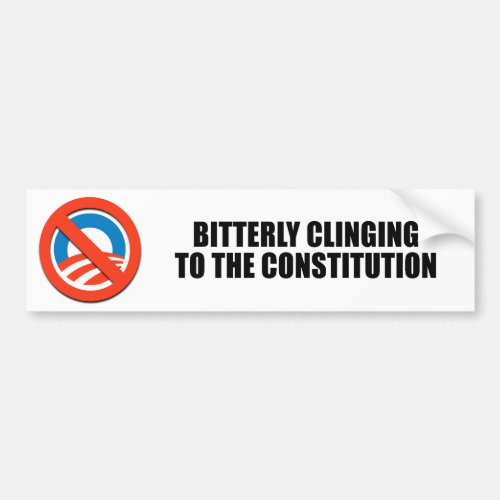 Bitterly clinging to the constitution bumper sticker