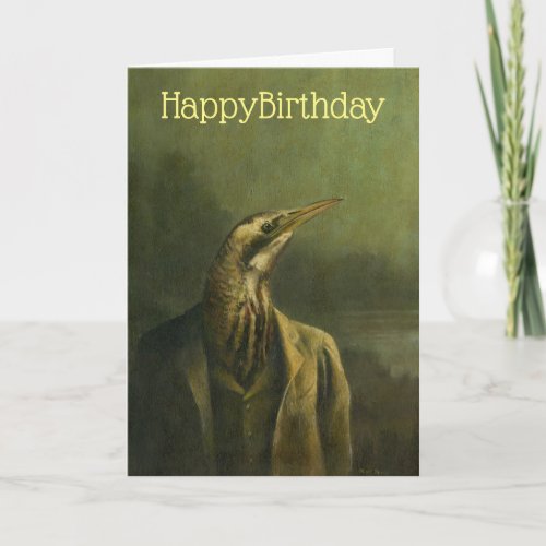 Bittern Gentleman Birthday Card