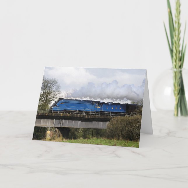 "Bittern" Old Steam Train Locomotive Greeting Card (Front)