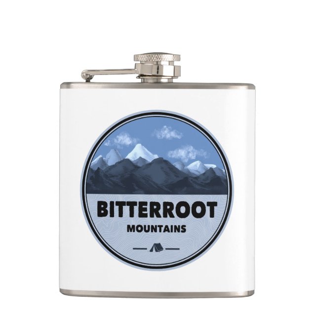 Bitterroot Mountains Camping Flask (Front)
