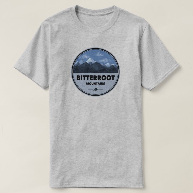 Bitterroot Mountains Camping T-Shirt (Design Front)
