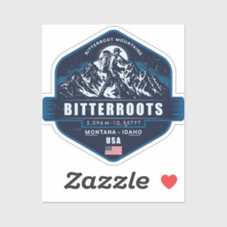 Bitterroot Mountains Hiking Badge Sticker