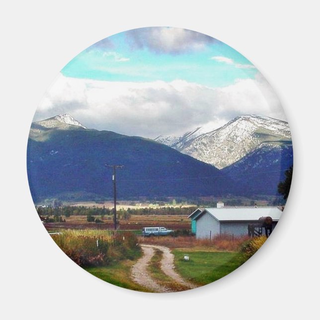 Bitterroot Mountains Parents Farm Magnet (Front)